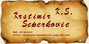 Krstimir Šeperković vizit kartica
